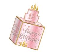 Adjustable Birthday Money Pull Box, Surprise Holder & Changeable Number Decor for All Ages Celebration Interactive Pull Out Surprise Money Box Birthday Party Decoration