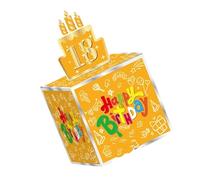 Adjustable Birthday Money Pull Box, Surprise Holder & Changeable Number Decor for All Ages Celebration Paper for Birthdays Customizable Age Decor