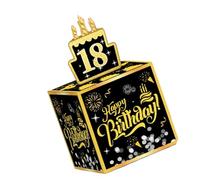 Adjustable Birthday Money Pull Box, Surprise Holder & Changeable Number Decor for All Ages Celebration Paper for Birthdays Customizable Age Decor