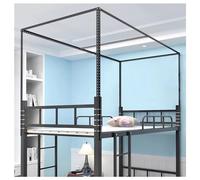Adjustable Black Canopy Bed Frame with 4 Corner Posts Mosquito Netting Outer Support Brackets - Perfect for Stylish Bedroom Decor and Comfortable Sleep