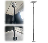 Adjustable Black Dance Pole 9-12 ft with Silicone Wrap, Professional Stripper Pole for Yoga, Club & Studio Fitness - Ideal for Beginners & Advanced Users