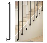 Adjustable Black Iron Stair Balusters Modern DIY Decor for Indoor Railings Custom Spindles in 12-60 Inches 1pc 75in/191cm Loft Column Stylish Railing Upgrade.