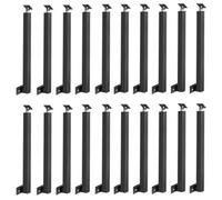Adjustable Black Iron Stair Railing Posts with Brackets Pack of 20 - Indoor Stair Railings for Commercial Construction & Corridors Easy Installation