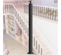 Adjustable Black Metal il 270° Flat Angle Support Stair Railing for Deck/Porch 95cm (37.4in) Length Easy Installation 1 Pack