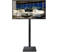 Adjustable Black Swivel Cabinet Stand for 32-70" Flat Screen TVs Heavy Duty Floor Mount for Corners Gyms Hospitals Supports Up to 70kg