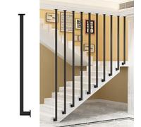 Adjustable Black/White Railing Spindles for Indoor Stairs, Easy-to-Install Balusters for Flat/Sloped Rails, 235 cm (92.5 inches) Decorative Pillars for Loft/Hallway