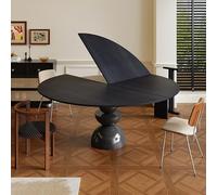 Adjustable Black Wooden Folding Table Top Extender - 47" to 86" - Versatile Space-Saving Solution for Events Gatherings & Temporary Use - Durable & Stylish Design