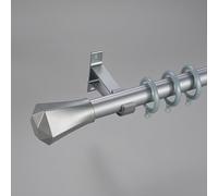 Adjustable Blue Aluminium Curtain Rod 70-600cm/2.3-19.6ft Decorative Wall-Mount Pole for Living Room Bedroom Office Hospital - 130cm/4.26ft Length