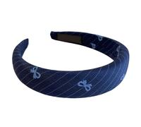 Adjustable Blue Checkered Sponge Hairband With Elegant Bow Comfortable Hair Accessories For Girls Women