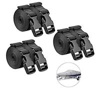 Adjustable Boat Cover Straps with Quick Release Buckles,Heavy Duty Boat Cover Tie Down Straps,Webbing Tightening Straps Suspenders,Belt Utility Straps (1" Wx150 L,6-Pack)