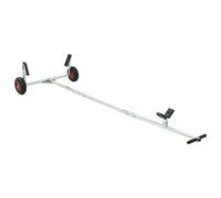 Adjustable Boat Trailer with Pneumatic Tires Silver Rubber Wheel Steel vidaXL