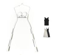 Adjustable Body Shape Hangers for Skirts & Dresses Invisible Design with Breast Padding Bendable & Detachable Display Hangers for Clothing Photography (Medium)