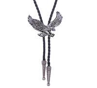 Adjustable Bolo Tie Western Cowboy Dance Necktie for Men Women Vintage Shirts Eagle Buckle Pendant