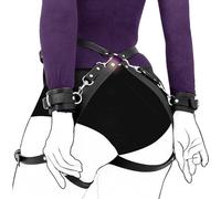 Adjustable Bondage Sets BDSM Kit Gothic Punk Faux Leather Bondagewear Set | Women's Restraints Toy Wrist Cuffs Thigh Cuffs Handcuffs Erotic Clothing Slutty Sex Outfits Gothic Costumes SM Cortex Set