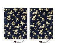Adjustable Book Sleeve Cover for Paperback Protection, Fabric Book Protector for Travel and Daily Commute, Fits A5 Size Hardcover and Softcover Novels, Set of Two in Deep Blue