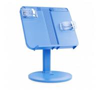 Adjustable Book Stand, 0-160, Pastel Blue Adjustable, 3cm | Transparent Page Clamps, Study Book Holder, Smartphone View, For Study Workers
