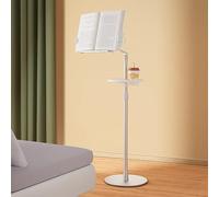 Adjustable Book Stand & Folding Music Stand - Portable Book Holder for Reading, Lectern Stand, Floor Mount for Books, Tablets & Phones - Ideal for Students & Musicians