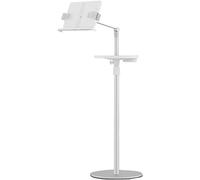 Adjustable Book Stand for Reading in Bed HandsFree kFloor Reading Rack with Height Angle Perfect for Magazines and Boo (White)
