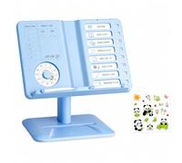 Adjustable Book Stand With Self Discipline For Kids And Adults Reading Study Desk, Blue, 5-in-1 Upgraded, w/Stickers