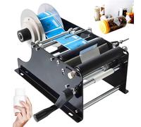 Adjustable Bottle Labeling Machine, Semi-Automatic Sticker Applicator for Plastic, Glass, Metal Containers - Efficient 30 Labels/Minute
