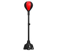 Adjustable Boxing Speed Ball, Inflatable Freestanding Cobra Reflex Bag, Punching Bag with Stand for Kids Adults Fitness Training,Red