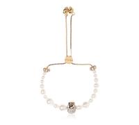 Adjustable bracelet with shimmering crystals- female- Alexander McQueen- Bracelets- Yellow- ONE SIZE- Accessories ONE SIZE