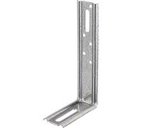 Adjustable Bracket 90° Angle Embossed with Elongated Hole Sendzimir-Galvanised 70 x 140 x 30 mm / 25 STK.