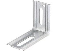 Adjustable Bracket 90° Angle Embossed with Elongated Hole Sendzimir-Galvanised 70 x 50 x 30 mm / 50 STK.