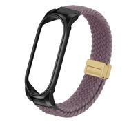 Adjustable Braided Wristband Compatible with Plaud NotePin AI Voice Recorder,Breathable Soft Wearable Strap with Magnetic Buckle and PC Case,Plaud Note Ai Voice Recorder Accessories,Smoke Purple