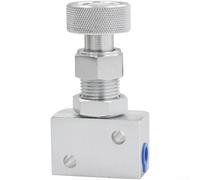 Adjustable Brake Proportioning Bias Valve Knob Style for Disc Drum Systems,Aluminum Alloy 1/8 For NPT Thread,for Car Truck Brake Upgrades,Brake Proportioning Knob(Silver)