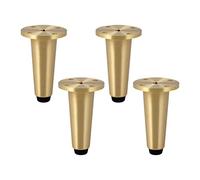 Adjustable Brass Cone Fur Legs, Set of 4, 6-25cm, Support 1000kg, Ideal for Sofa, Coffee Table, Bathroom, TV Cabinet, Includes Copper Screws, 12cm & 6cm Opts