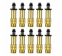 Adjustable Brass Misting Nozzle，Fine Water Spray For Patio Cooling，Copper And Engineering Plastics，Garden Greenhouse Lawn(10PCS)