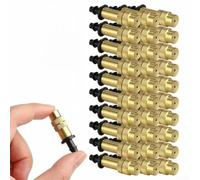 Adjustable Brass Misting Nozzle for Patio Garden Air Cooling Provides Fine Mist Spray Compatible with Standard 47mm Hollow Billet or PE Tubing (30PCS)