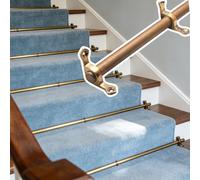 Adjustable Brass Stair Carpet Rods - 7 Set, 31in with Hardware Brackets for Secure Carpet Treads, Ideal for Stairways & Runners, Durable & Stylish Solution