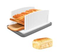 Adjustable Bread Slicer, Folding and Adjustable Manual Handhold Homemade Slicer, with Crumb Tray, for Cutting Bread Quick and Safe