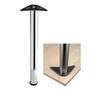 Adjustable Breakfast Bar Worktop Support Table Leg 60 x 710mm, 60 x 870mm, Polished Chrome/Brushed Nickel (60 x 870mm, Polished Chrome)