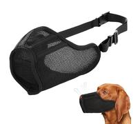 Adjustable Breathable Dog Muzzle - Comfortable Mesh Anti-Bite Anti-Bark Muzzle for Small Medium Dogs (Black, XL)