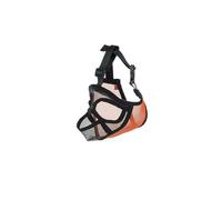 Adjustable Breathable Dog Muzzle for Small Medium Dogs - Soft Mesh Anti-Bite Anti-Bark Mouth Cover Comfortable Secure Fit Applicable to French Bulldog Pug(Orange,M)