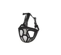 Adjustable Breathable Dog Muzzle for Small Medium Dogs - Soft Mesh Anti-Bite Anti-Bark Mouth Cover Comfortable Secure Fit Applicable to French Bulldog Pug(Black,M)