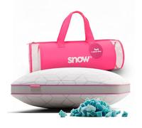 Adjustable Breathable Snow Pillow - I Wanna Sleep - Gel Memory Foam Flakes, Temperature Control & Cooling Relief, Support for Neck and Pressure Relief