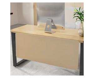 Adjustable Brown Acoustic Desk Divider 49.2"x15.7" - Clamp-On Office Cubicle Partit Customizable Worpace Shield Privacy Protector for Enhanced in Commercial Use