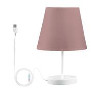 Adjustable Brown Pink Desk Lamp with USB Port Nightstand Table Lamp for Bedroom Modern Touch Control Lighting Stylish Home Decor