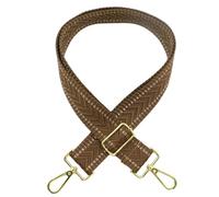 Adjustable Brown Purse Strap - 1.5" Wide Handbags, Camera, Guitar, Phone & Crossbody Bag Replacement Shoulder Straps(Gold Hardware)