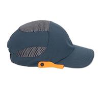 Adjustable Bump Cap, Blue with Orange Edge | Lightweight Safety Hat, Durable Protective Shell, Peak Visor Design, for Welding Tennis