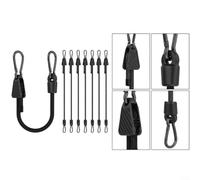 Adjustable Bungee Cords With Secure Hooks, For Heavy-duty Elastic | From 7 To 48 Inches, High Stretch Natural Latex Rubber Rope For Outdoor Camping, Tarp, Tent, Cargo And Luggage Securing(1.2M)