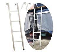 Adjustable Bunk Bed Ladder with Hooks, 45-71" Attic & RV Steps, Short Twin Bed Ladders for Dorms, Sturdy Floor Standing Design (135cm/53)