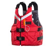 Adjustable Buoyancy Life Jacket for Adults Multifunctional Swim Vest with Safety Buckles and Lightweight Neoprene Fishing Snorkel Vest for Kayaking Water Sports(Red,XL)