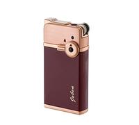 Adjustable Butane Torch Lighter, Refillable Jet Flame Cigar Lighter with Rotating Ejection for Candle, Campfire, BBQ and Grill (No Butane Included)
