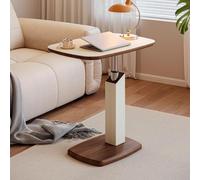 Adjustable C-Shaped Side Table - 360° Rotating Overbed Table with Gas Spring - Height Adjustable Laptop Table for Sofa, Bed, Hospital, Small Spaces