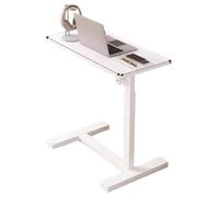 Adjustable C-Shaped Side Table Portable Laptop Desk Bedside Tray Table for Couch & Bed Ideal for Seniors Versatile Bed Table Laptop Cart Space-Saving Design